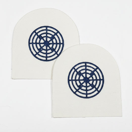 Royal Navy Radar Plotter Trade Insignia Patches (pair)